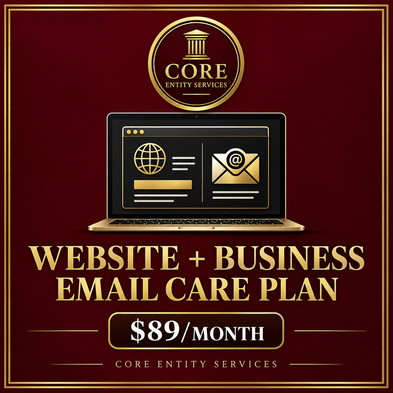 CORE Website + Business Email Care cover