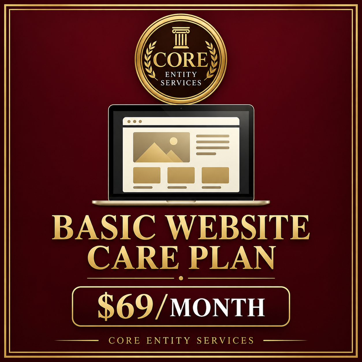 CORE Basic Website Care Plan cover